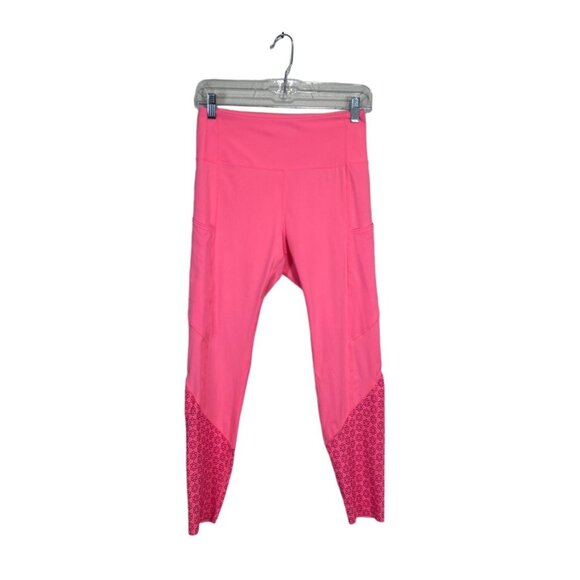 Zyia Women's Leggings Capri Pockets Pink Size 6-8 - Picture 1 of 8